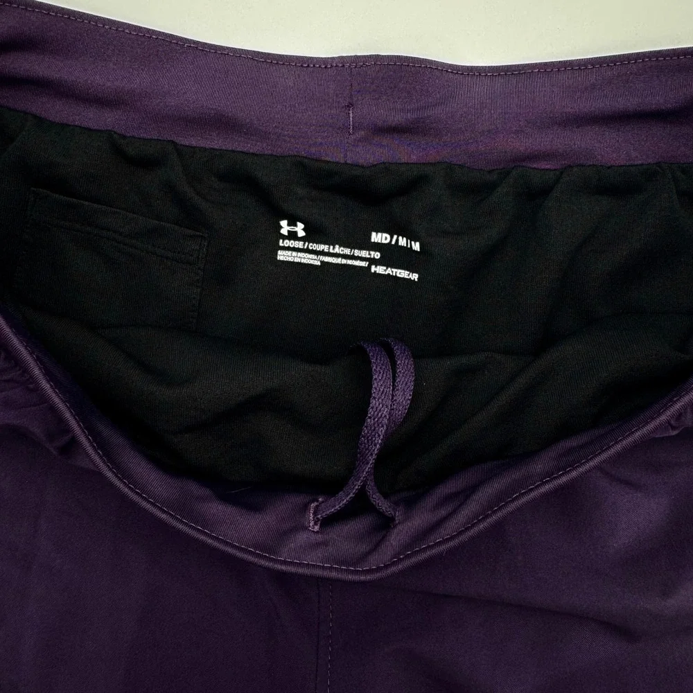 Under Armour HeatGear Running Shorts‎ Purple And Neon Womens Medium